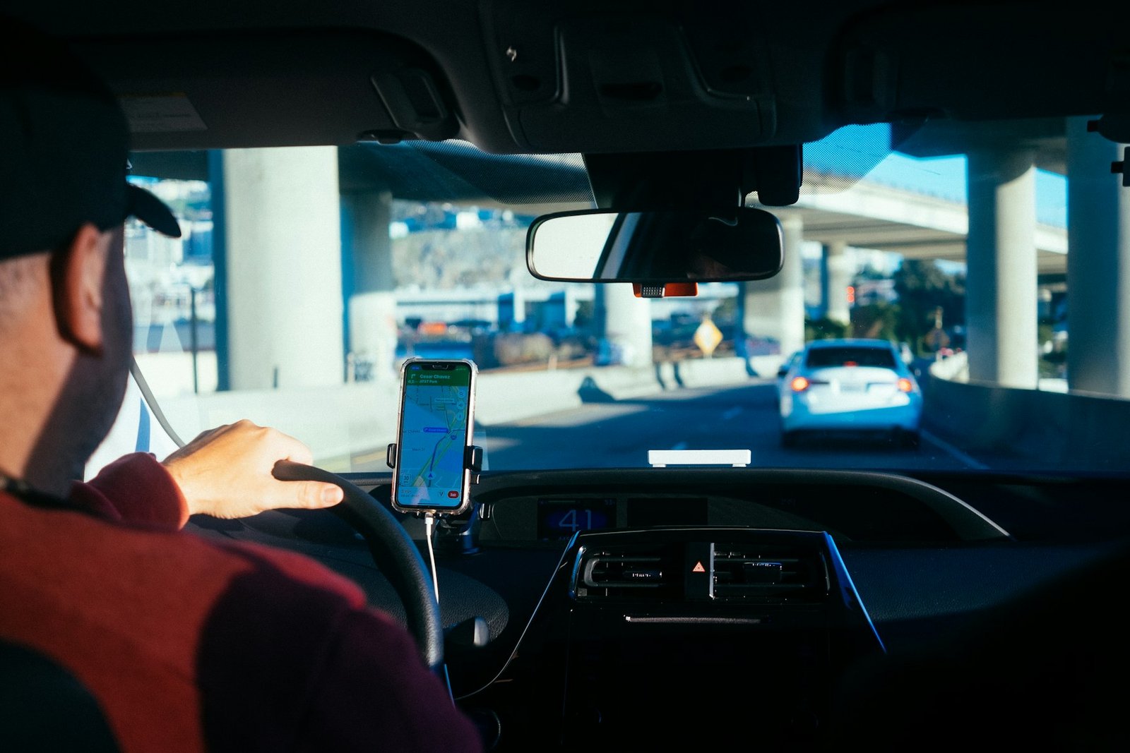 Rideshare passenger using a mobile app